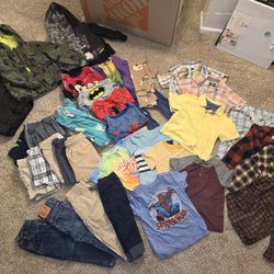 55 Pieces Of 2t -3t Boy Clothes 