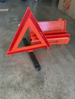 3 Pack Foldable Warning Reflective Triangles DOT Approved 