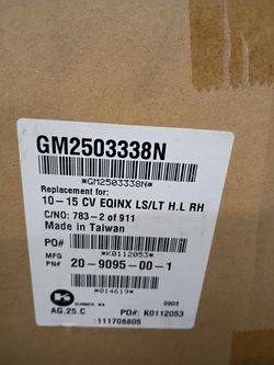 2010-15 equinox ls/lt right headlamp composite