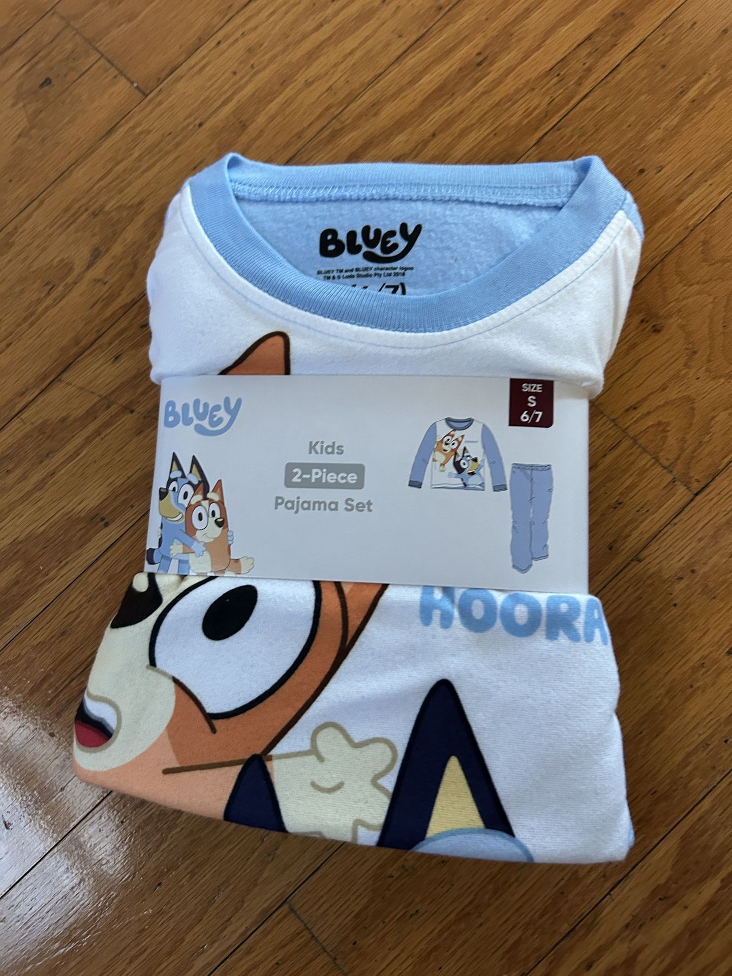 NWT Bluey kids 2pcs fleece pajama set size S 6/7