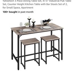 Amazon High Top Table Set With Four Chairs