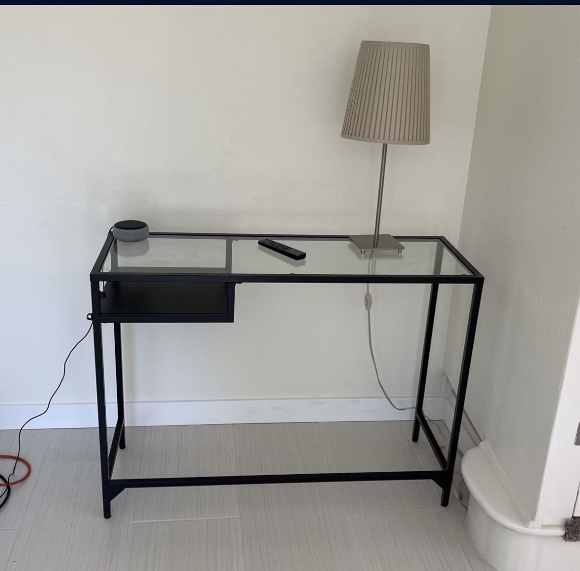 Metal Glass Desk For Sale 