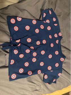 Girls Captain America Crop Shirt 9/10