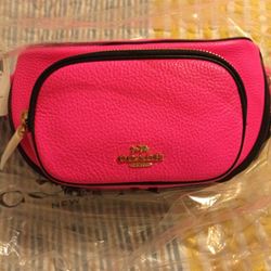 COACH NEON PINK Leather Waist Bag. CHECK OUT MY PAGE FOR MORE AWESOME ITEMS.