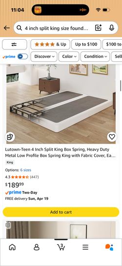 King size 4 inch foundation