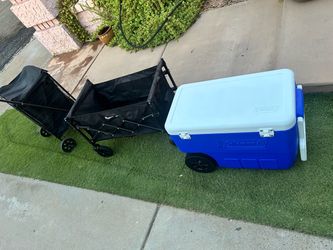 Coleman Wheeled Cooler and Folding Wagon