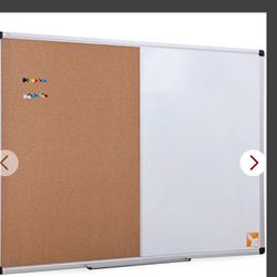 XBoard Magnetic Dry Erase Board & Cork Board 48 X 36 Whiteboard, Combination White Board With Aluminum Frame 48 X 36 Inch Silver-Horizontal