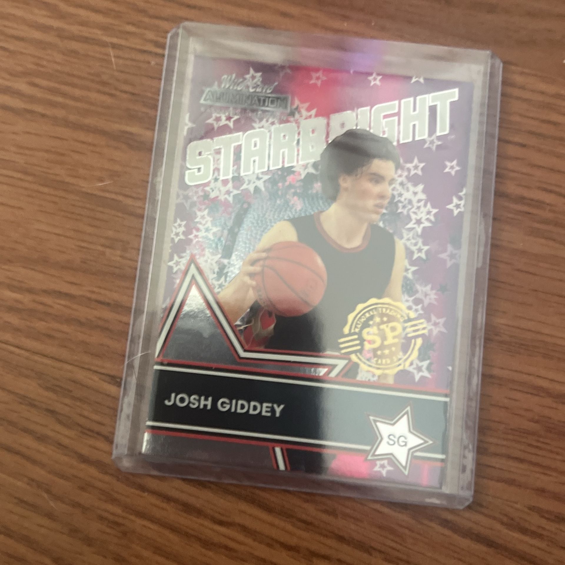 2022 Wild Card Alumination Josh Giddey Starbright pink National trading Card SP