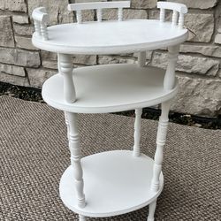 Painted white vintage stand
