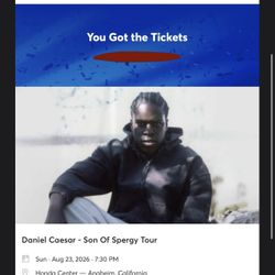 FLOOR SEATS DANIEL CAESER 8/23 ANAHEIM