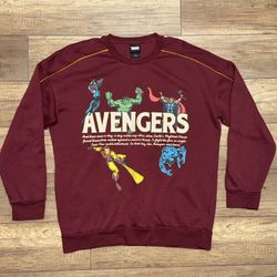 Marvel Avengers Box Lunch Exclusive Comic Hero Crewneck Sweatshirt Adult L