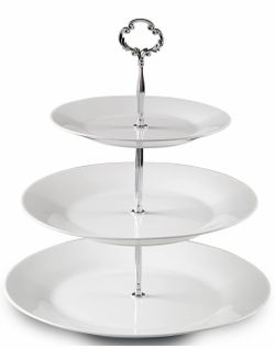 Klikel 3 Tiered Serving Stand -silver Serving Tray For Parties - Round Platter For Cupcakes Fruits Dessert or Tea - Cake Pop Stand And Buffet Server