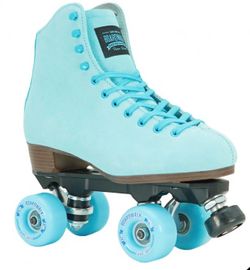 Sure-Grip Boardwalk Light Blue Suede Quad Roller Skates Women’s US 7.5 Mens 6