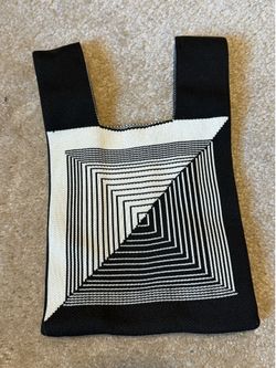 Black & Beige Mini tote