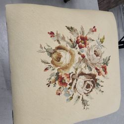 Hand Embroidered Vintage Stool
