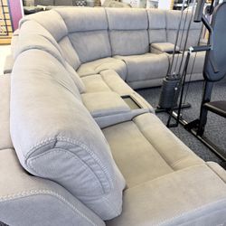 7pc grey electric reclining Modular sectional 
