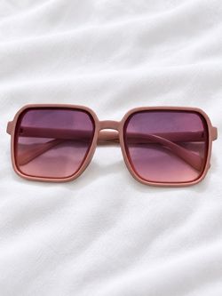 Oversized Square Frame Sunglasses Pink