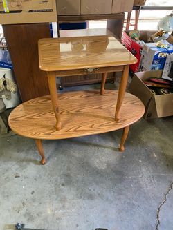 Coffee table with matching end table