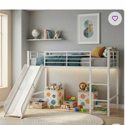 Eliud Twin Loft bed with Slide