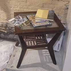 Wood And Glass Table