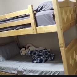 Bunk Twin Wooden Bed