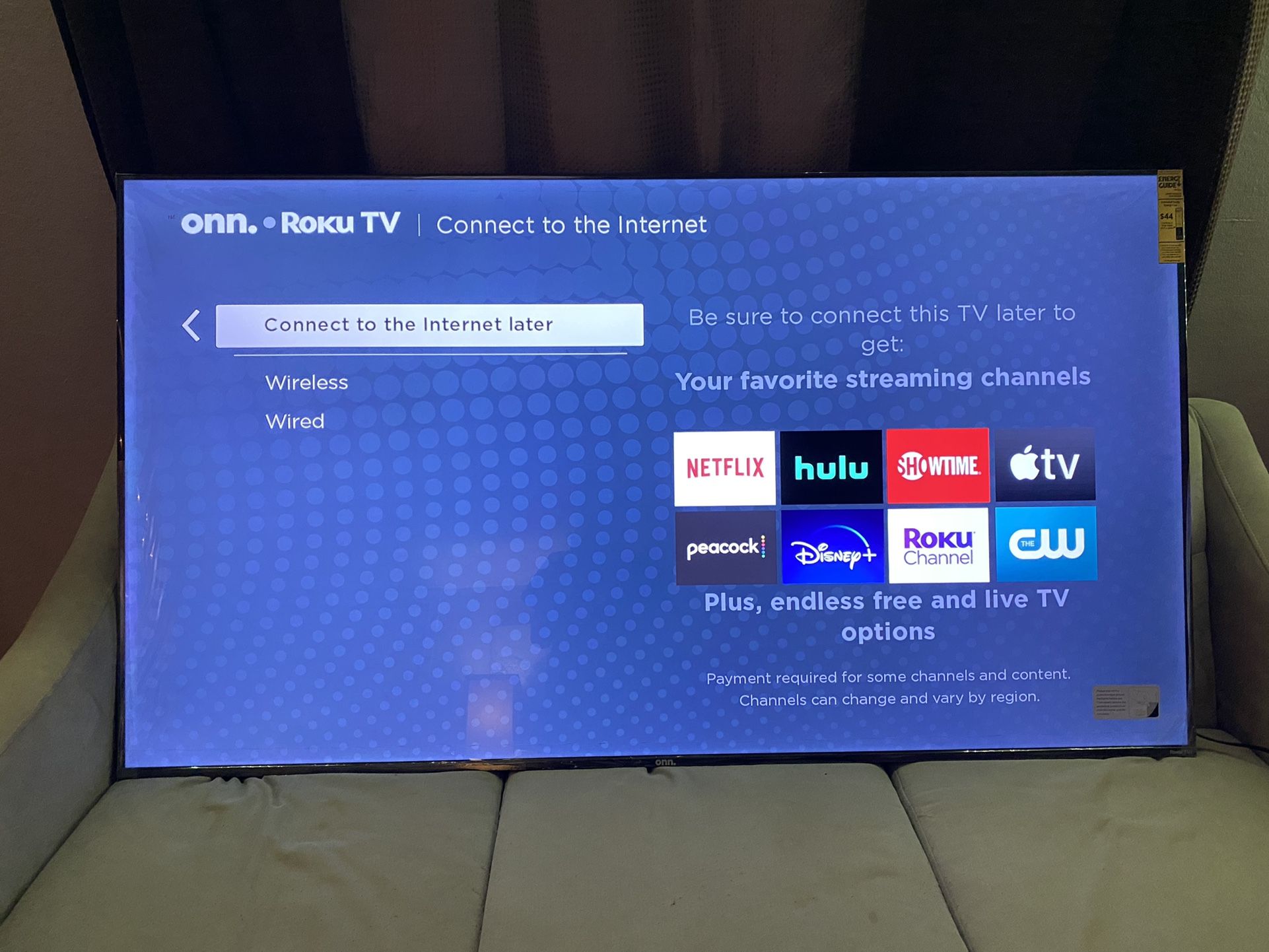 70 Inch Onn Roku 4K Smart Tv - New