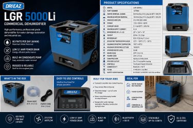 Dri-Eaz LGR 5000Li Commercial Dehumidifier