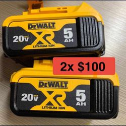 Dewalt 2 Batteries 5ah NEW  Limited Stock 