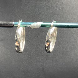 925 Silver Diamond Cut Hoops 25mm