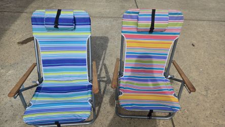 Low beach chairs