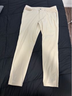 35W 34L lululemon tan ABC pants