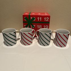 The Toscany Collection Japan Christmas Ceramic Cups