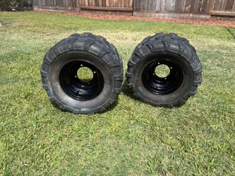 ATV / go kart Tires on Black Steel Rims – Set of 2