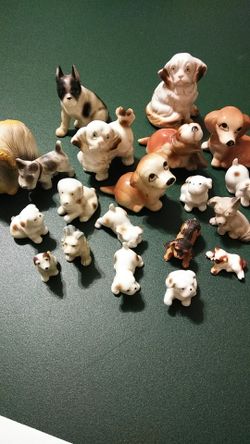 Glass dogs puppies variety