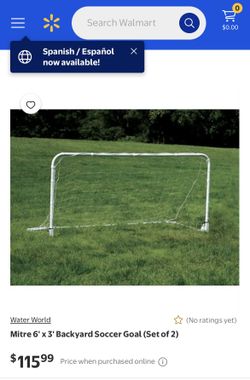 Mitre Foldable Metallic Goal 6 x3 (2 goals)