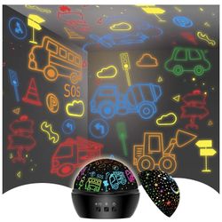 Kids Toys for 2-8 Year Old Boys,Star Projector Night Light 2 in 1 Cars Toys for Boys Age 6-8,Birthday Kids Gifts for 2-10 Year Olds Boys Nursery Child