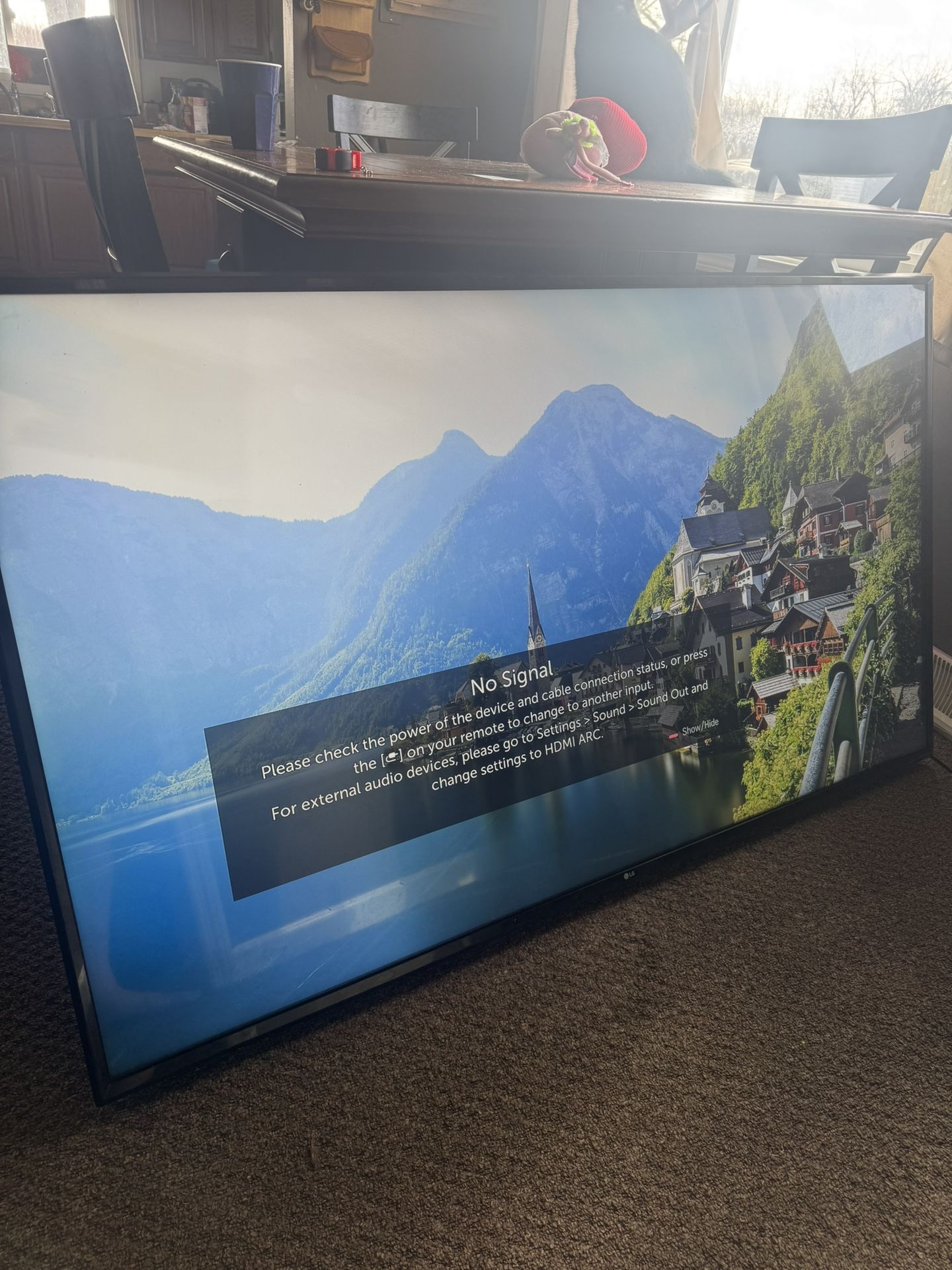 65" LG smart tv with remote