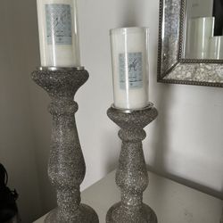 Silver Candle Holders 
