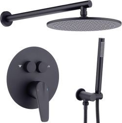 12 Inch Matte Black Shower System : $211