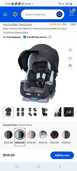 Baby Trend Cover Me 4-in-1 Harness Convertible Car Seat $125