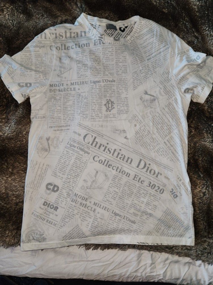 Dior X Daniel Arsham Newspaper T-Shirt
