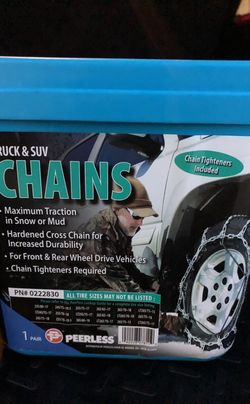Brand new SNOW chains (chain tighteners included)
