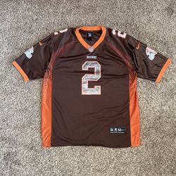 nike cleveland browns manziel nfl football onfield jersey XL size 52