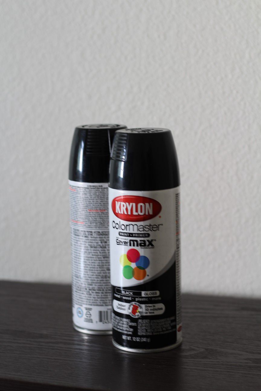 Krylon "Colormaster Gloss Enamel Indoor/Outdoor Paint" - Black (x2)
