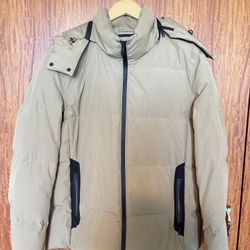 Cole Haan Men's Kenny Puffer Parka Jacket - Medium