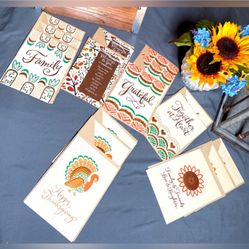 “Happy Thanksgiving” 16 NEW Greeting Cards & Envelopes