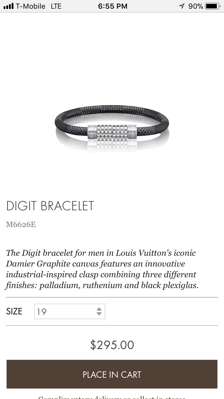 Bracelet Louis Vuitton Black in Other - 23067390