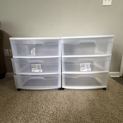 3 Drawer Cart  2 pieces