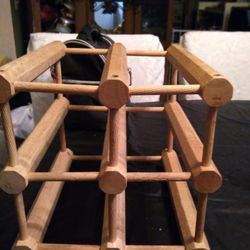 Wood Wine rack Holds 6 Bottles