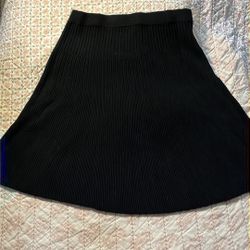 Ribbed, Black Sweater Skirt.